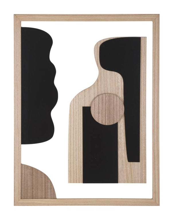 Panel decorativo 3D abstracto de madera marrón 60x2x80 cm – ref. 032416000A