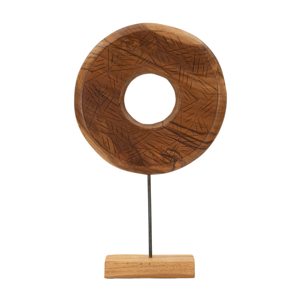 Escultura de fusta marró 35x10x58 cm
