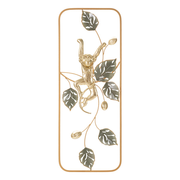 Panell decoratiu mico 3D de metall daurat 28,6x3,8x74,3 cm