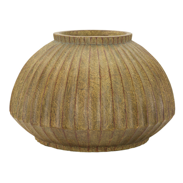 Jarrón de magnesio verde hueso Ø 40x26,5 cm