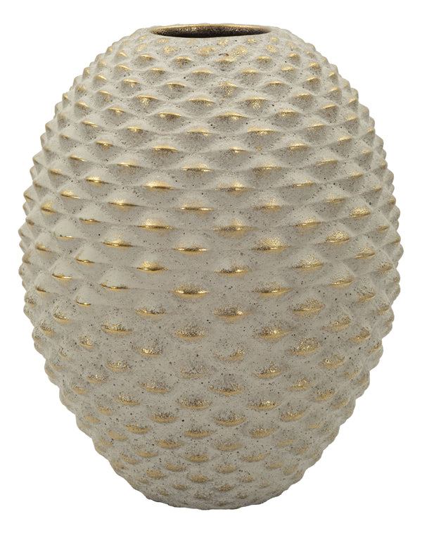 Jarrón de cerámica beige Ø 23,5x28,5 cm