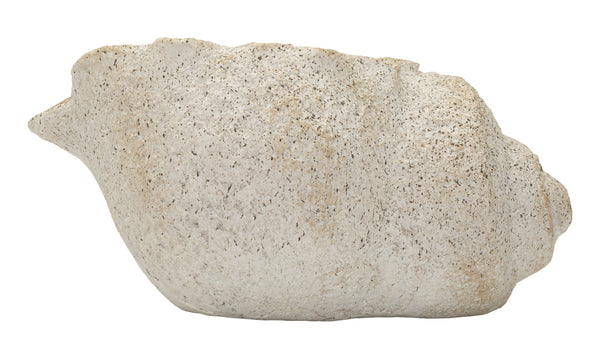 Gerro de ceràmica beix amb forma de petxina 35x23x18 cm
