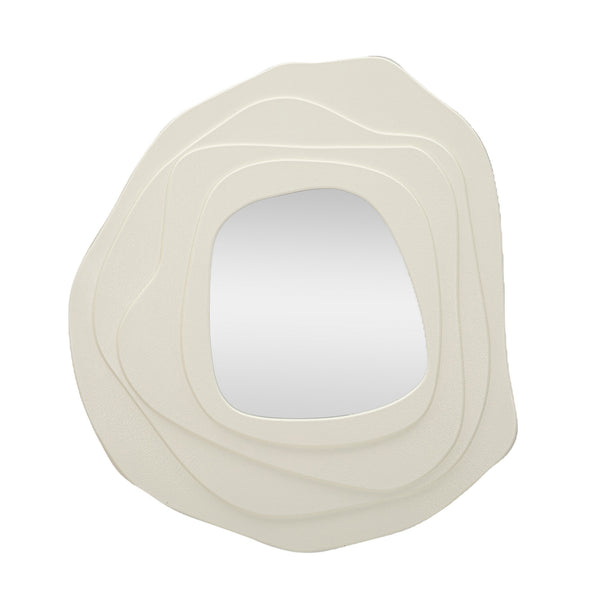 Mirall de paret blanc de formes sinuoses 90x4x97 cm