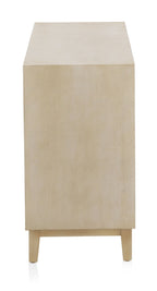 APARADOR 3 PUERTAS CHAPADO EN ROBLE ACABADO EN MARFIL