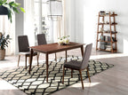 Mesa comedor extensible rectangular nogal