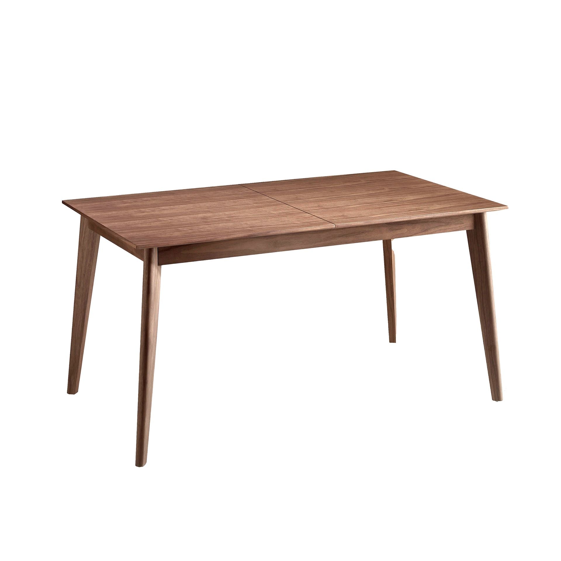 Mesa comedor extensible rectangular nogal
