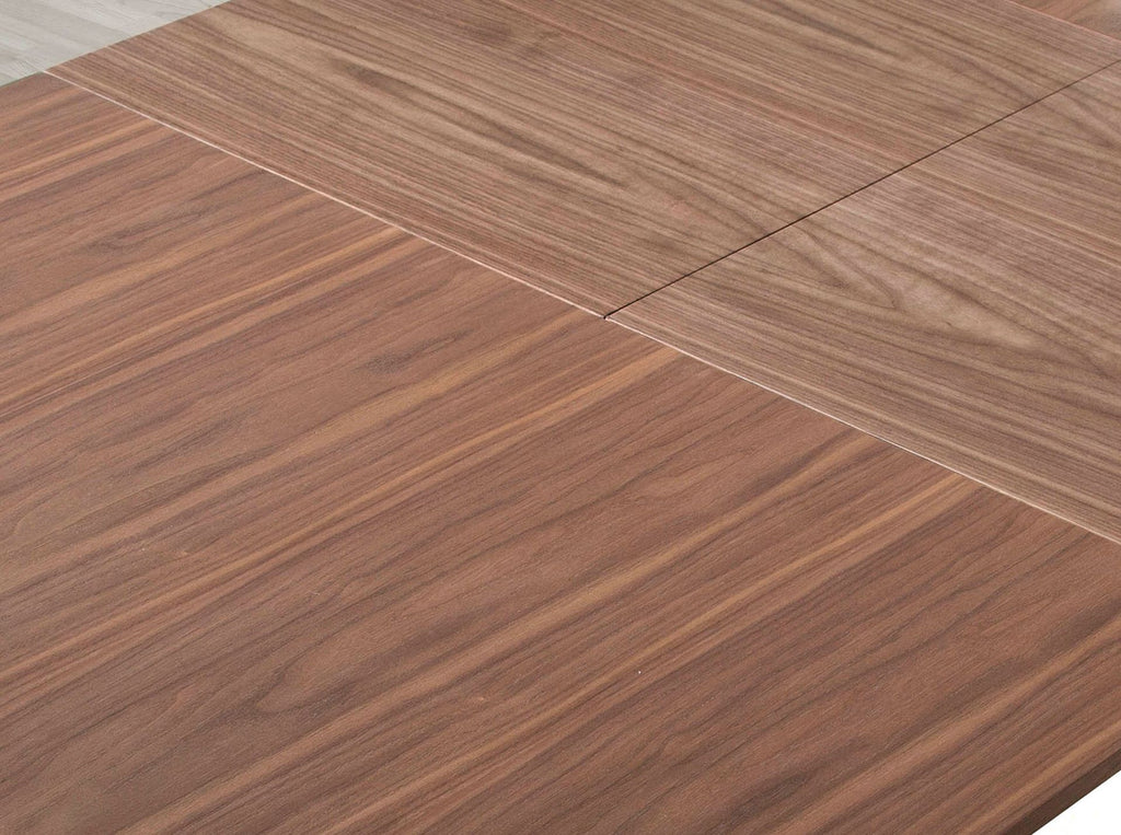 Mesa comedor extensible rectangular nogal