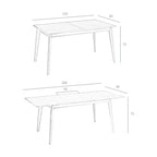 Mesa comedor extensible rectangular nogal