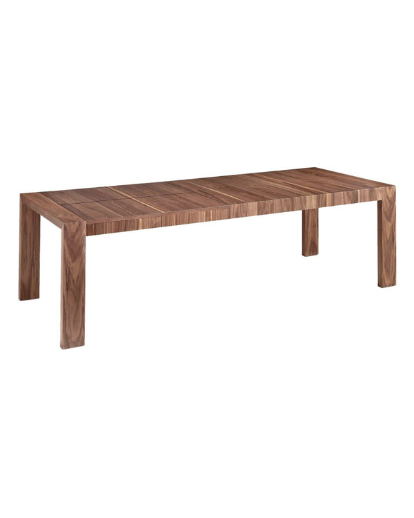 Taula de menjador extensible rectangular de noguera 160x100x76 cm