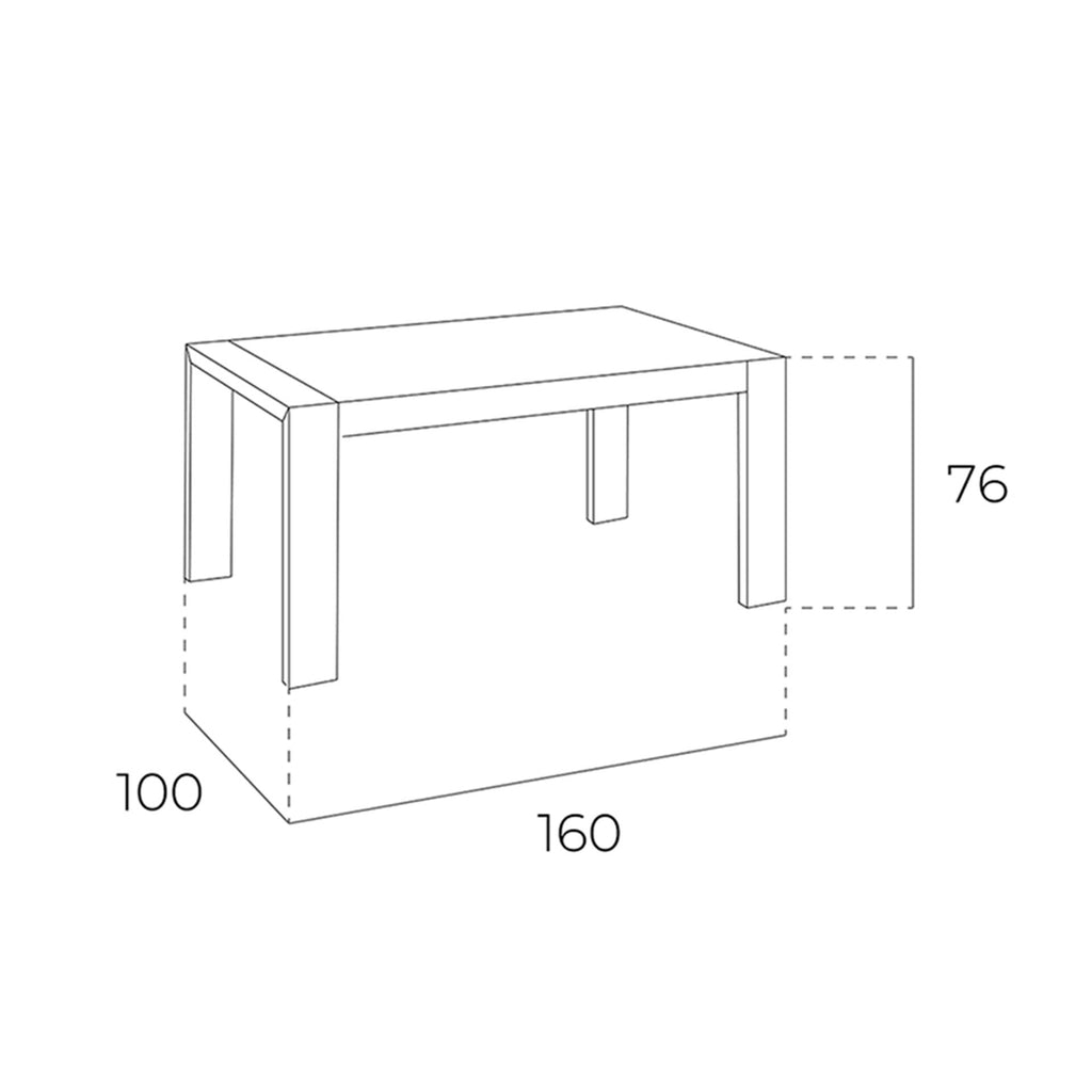 Mesa comedor extensible rectangular nogal