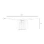 Mesa comedor ovalada nogal