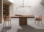 Mesa comedor extensible rectangular nogal
