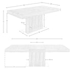 Mesa comedor extensible rectangular nogal