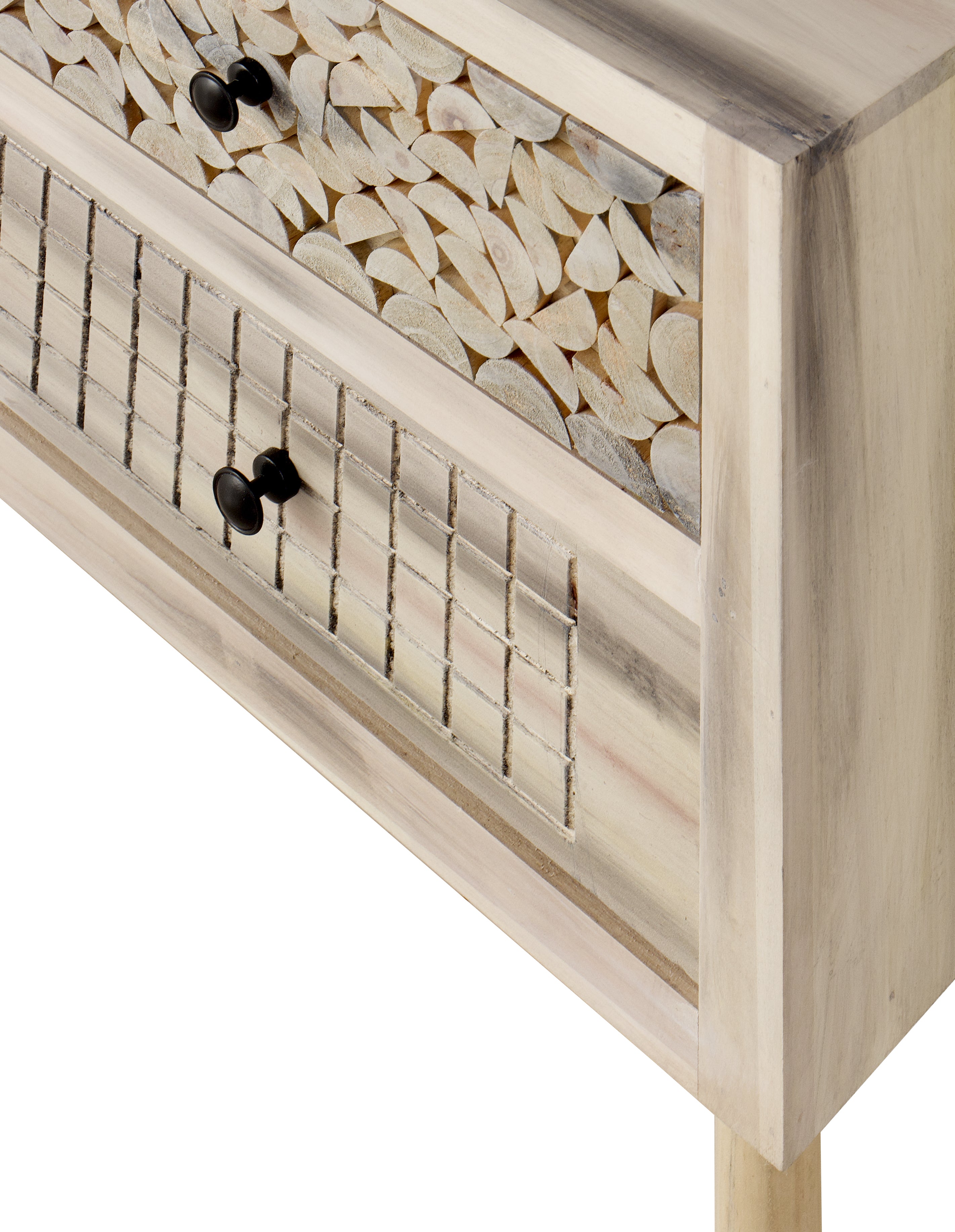 MUEBLE TV MADERA DE ALAMO COLOR NATURAL PATAS DE PINO MACIZO