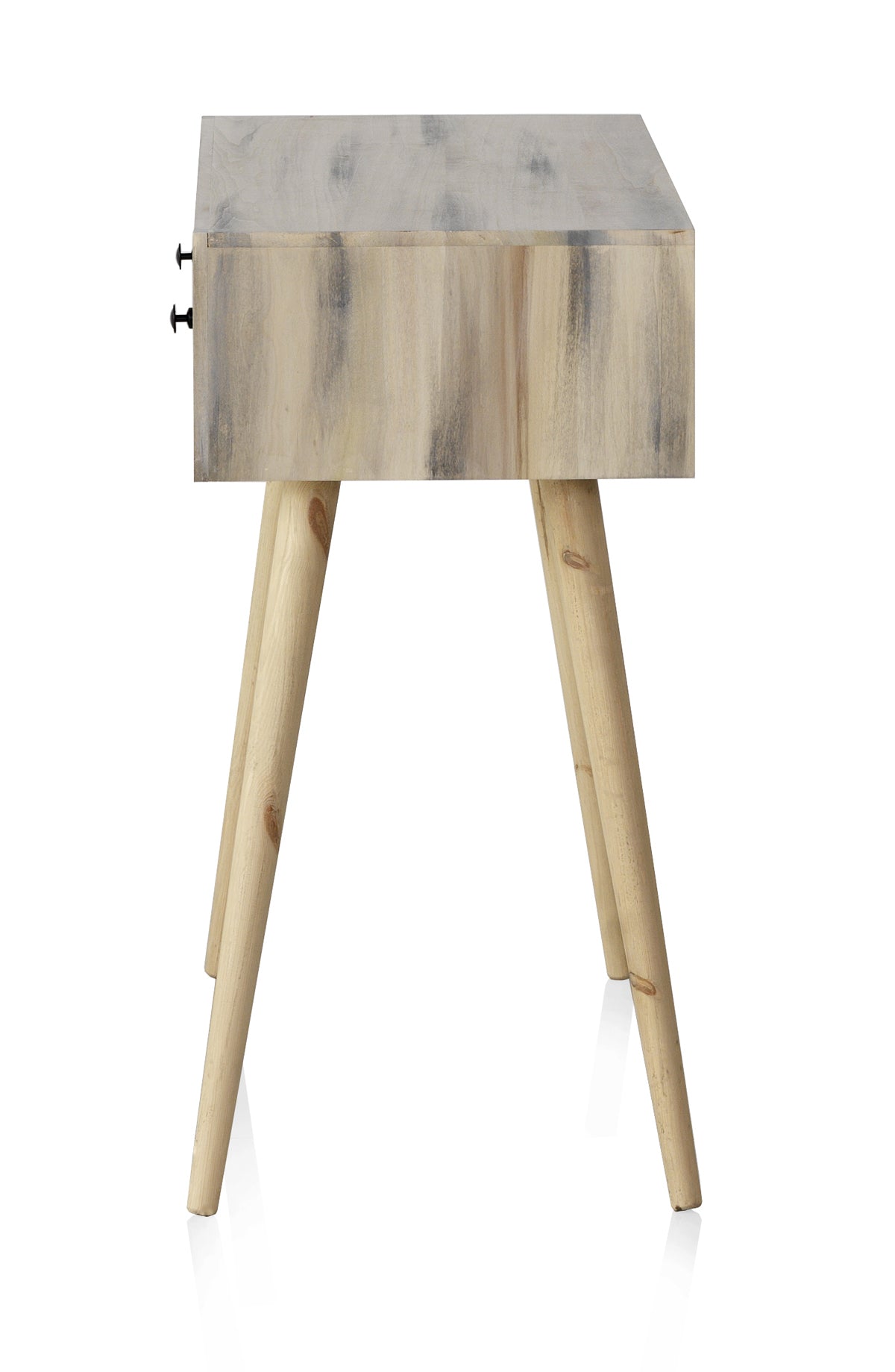 CONSOLA MADERA DE ALAMO COLOR NATURAL, PATAS DE PINO MACIZO