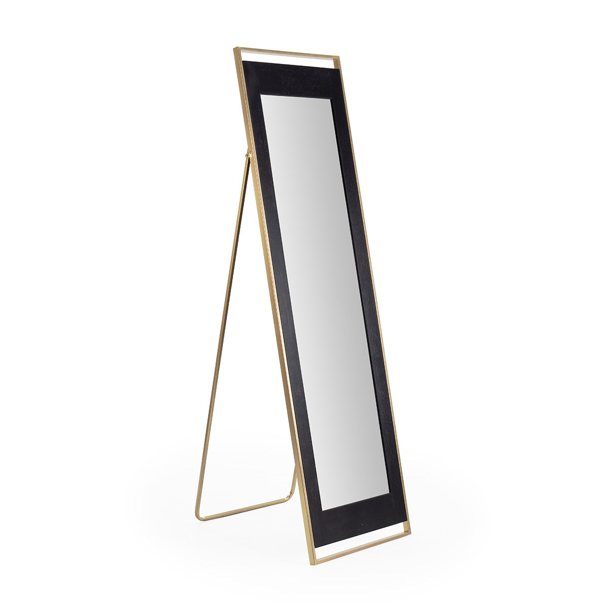 ESPEJO DE PIE 51x4x182 MADERA NEGRO/METAL DORADO