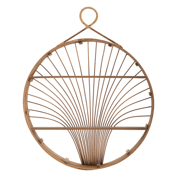 Prestatge de paret de rotàng 60,5x10,5x76 cm