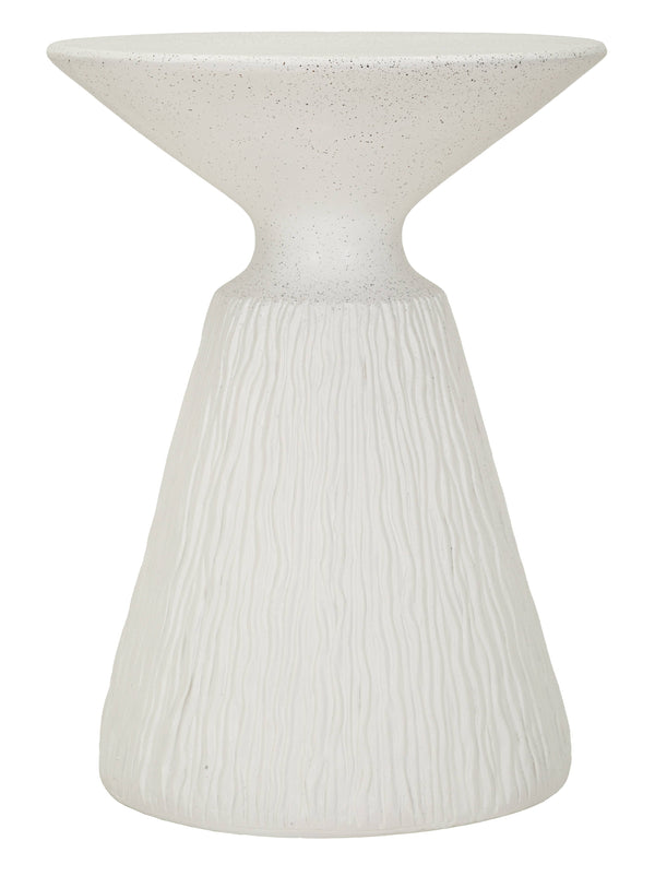 Taula de centre de magnesi blanc cònica Ø 40x53 cm