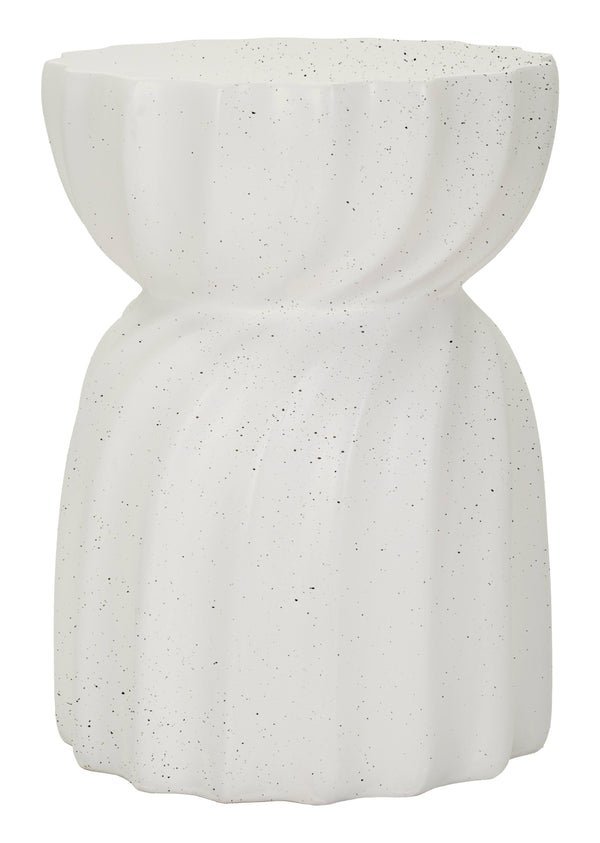 Taula de centre de magnesi blanc sinuosa Ø 36x47,5 cm