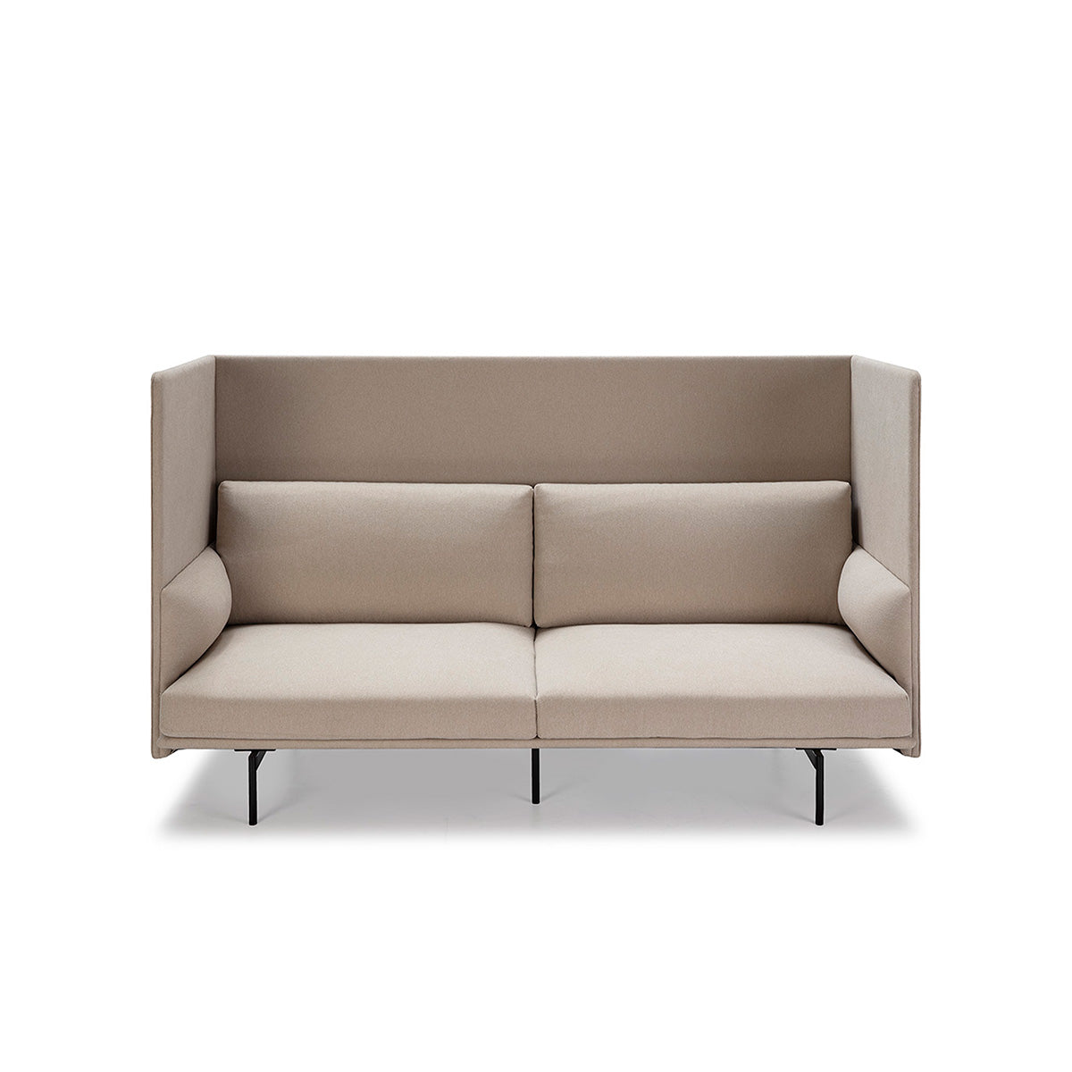 SOFA 186x82x115 METAL NEGRO/TELA SJ-21-1301 CREMA