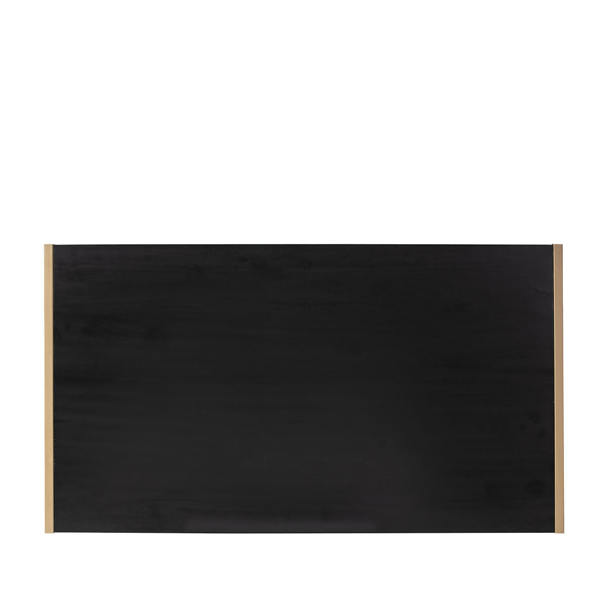 Cabecero 160x3x90 Madera Negro/Metal Dorado