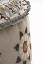 PUFF ALGODON/POLIESTER 55 DIAM X 34 CM