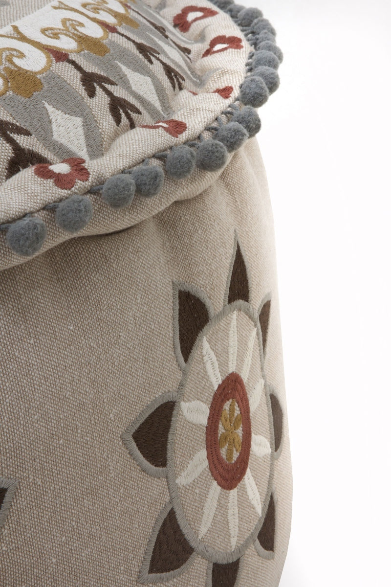 PUFF ALGODON/POLIESTER 55 DIAM X 34 CM