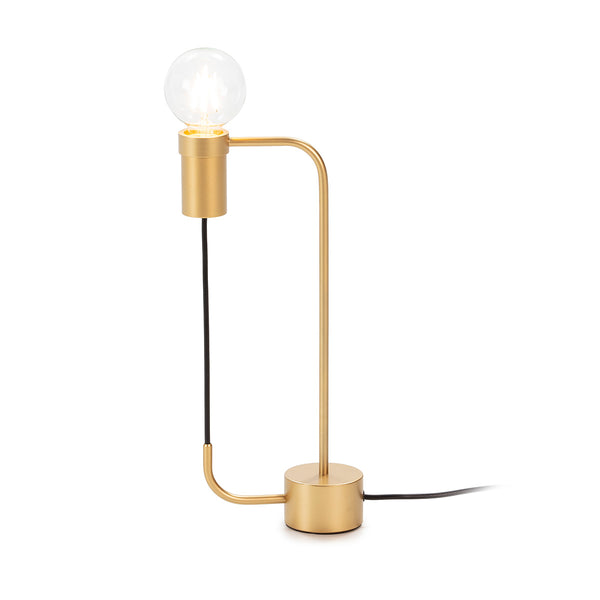 Llum de taula 18x8x40 cm de metall daurat