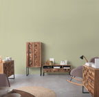 MESITA DE NOCHE MADERA RECICLADA 1 PUERTA CON BASE METALICA