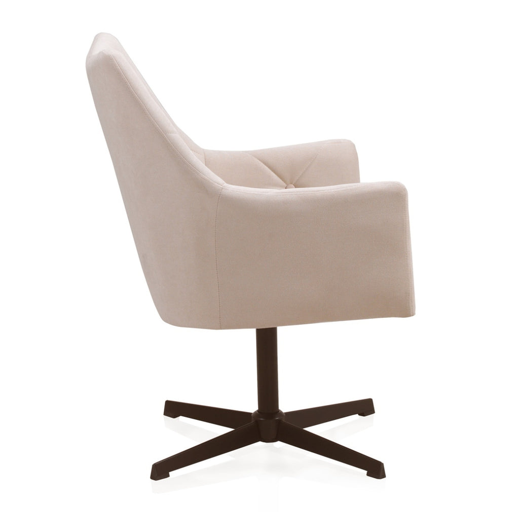 SILLON GIRATORIO TAPIZADO, PATAS METALICAS