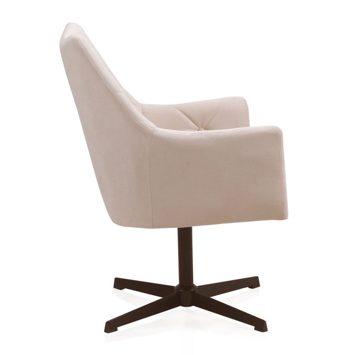 SILLON GIRATORIO TAPIZADO, PATAS METALICAS