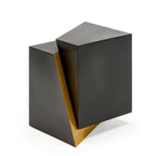 Mesa Auxiliar 41x35x48 Metal Negro/Dorado