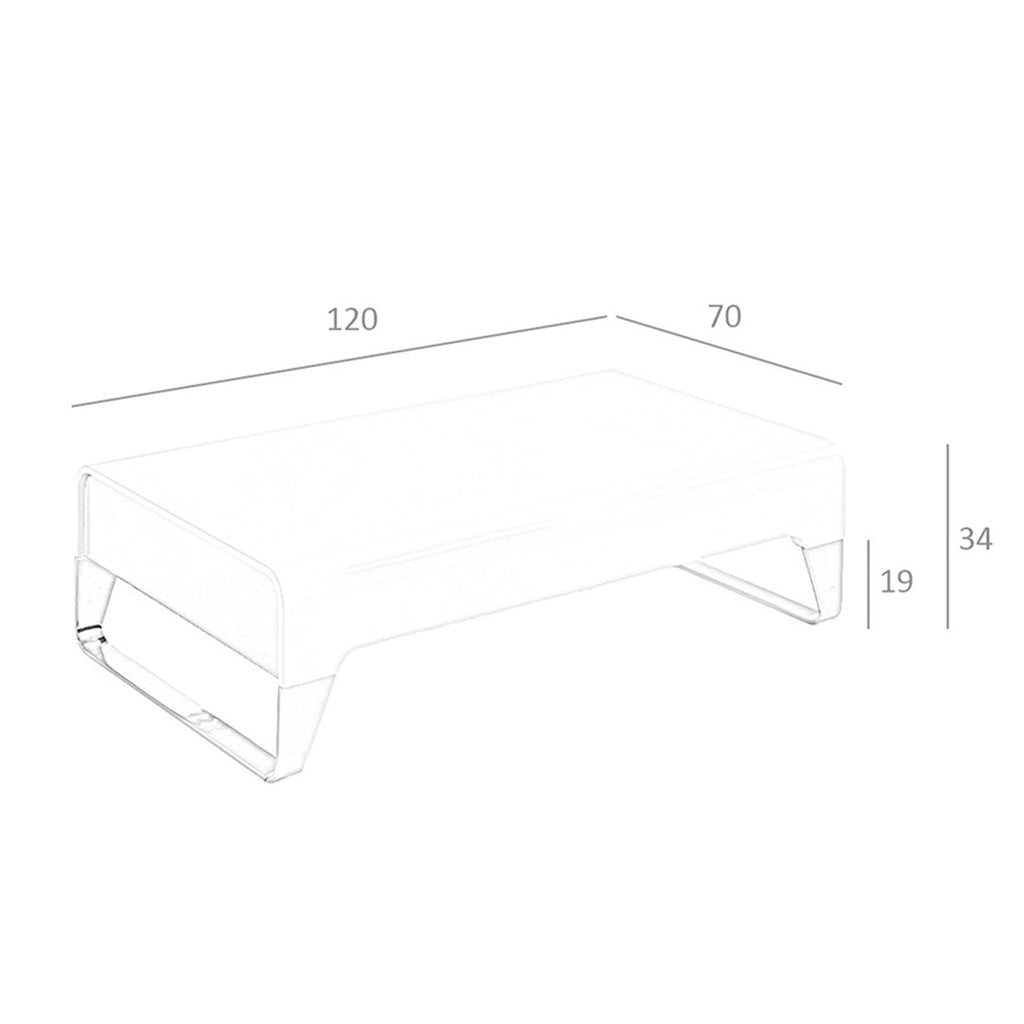 Mesa centro rectangular nogal y acero cromado