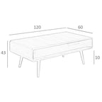 Mesa centro rectangular nogal