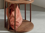 Mesa rincón redonda nogal