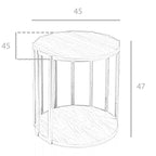Mesa rincón redonda nogal