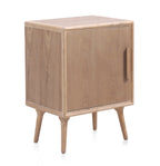 MESITA DE NOCHE 1 PUERTA MADERA DE FRESNO NATURAL