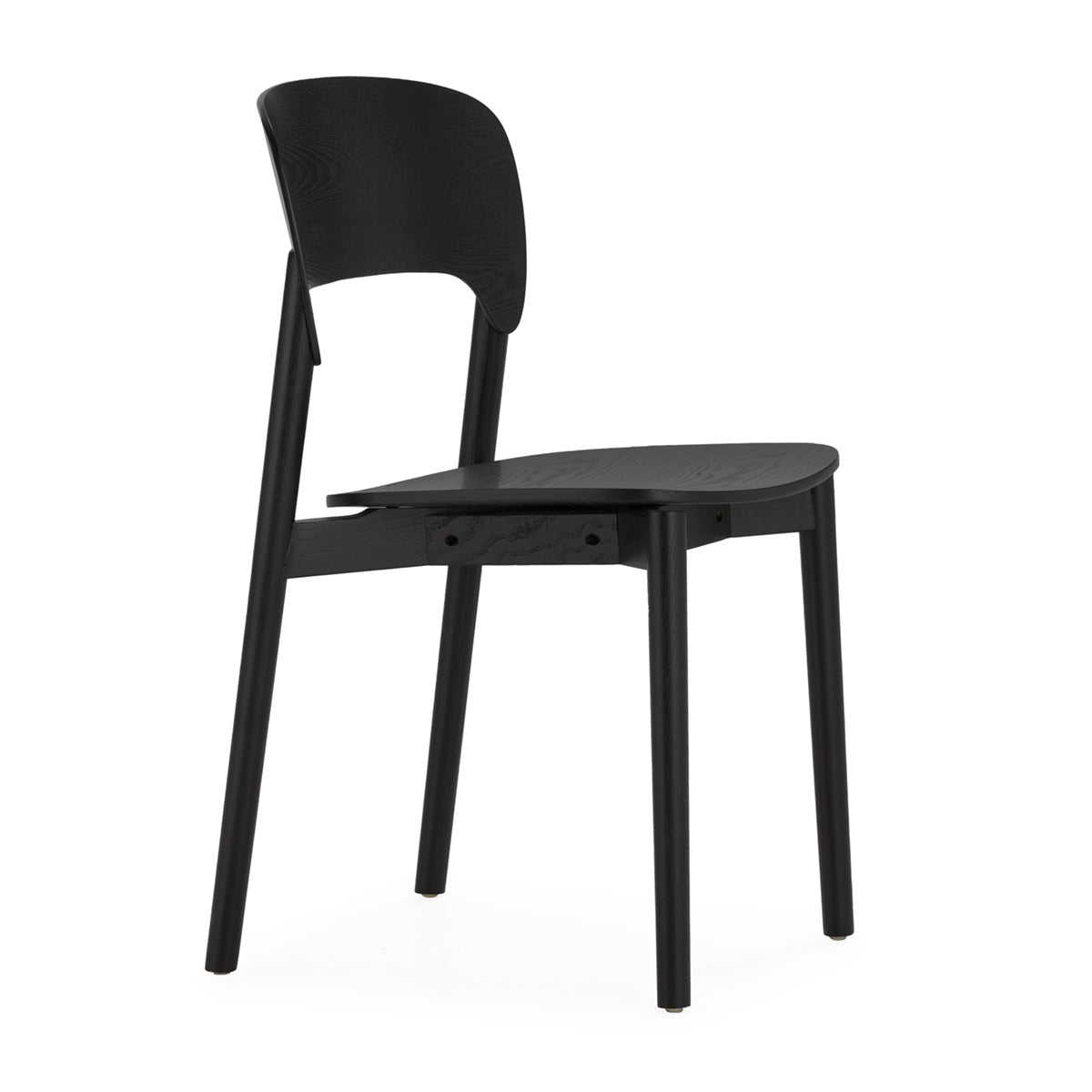 SILLA 48,5x50x79 MADERA FRESNO NEGRO