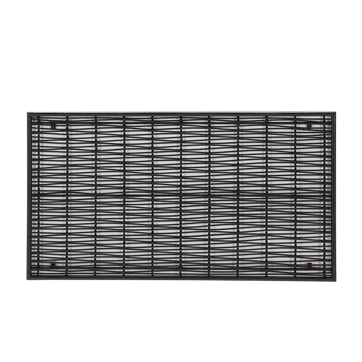CABECERO 160x3x90 METAL/MIMBRE NEGRO