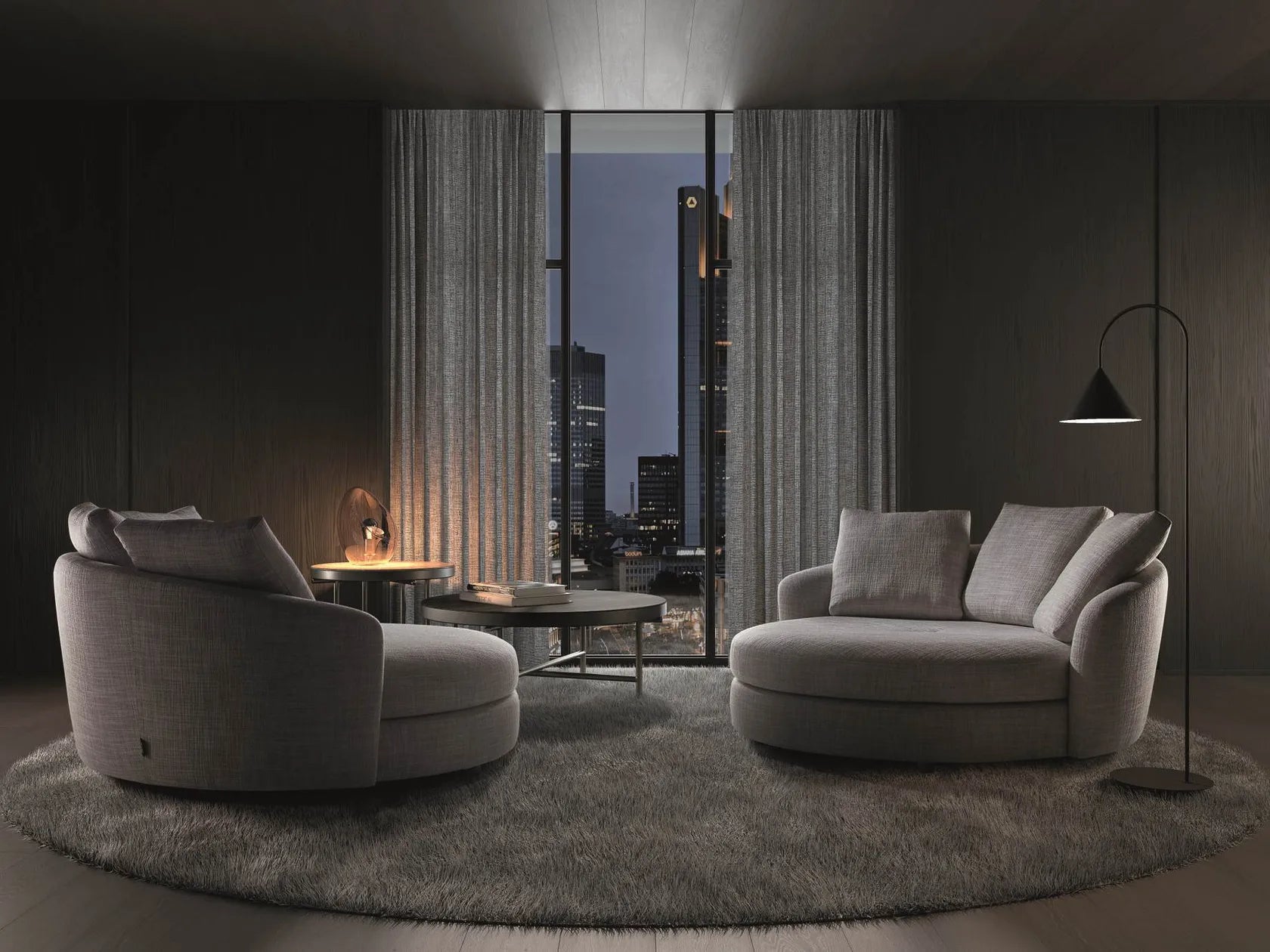 Moon sofa isla circular giratoria