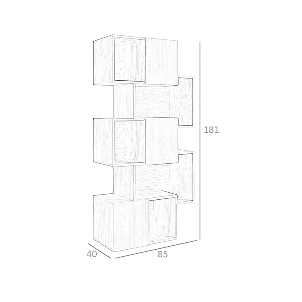 Estantería rectangular nogal