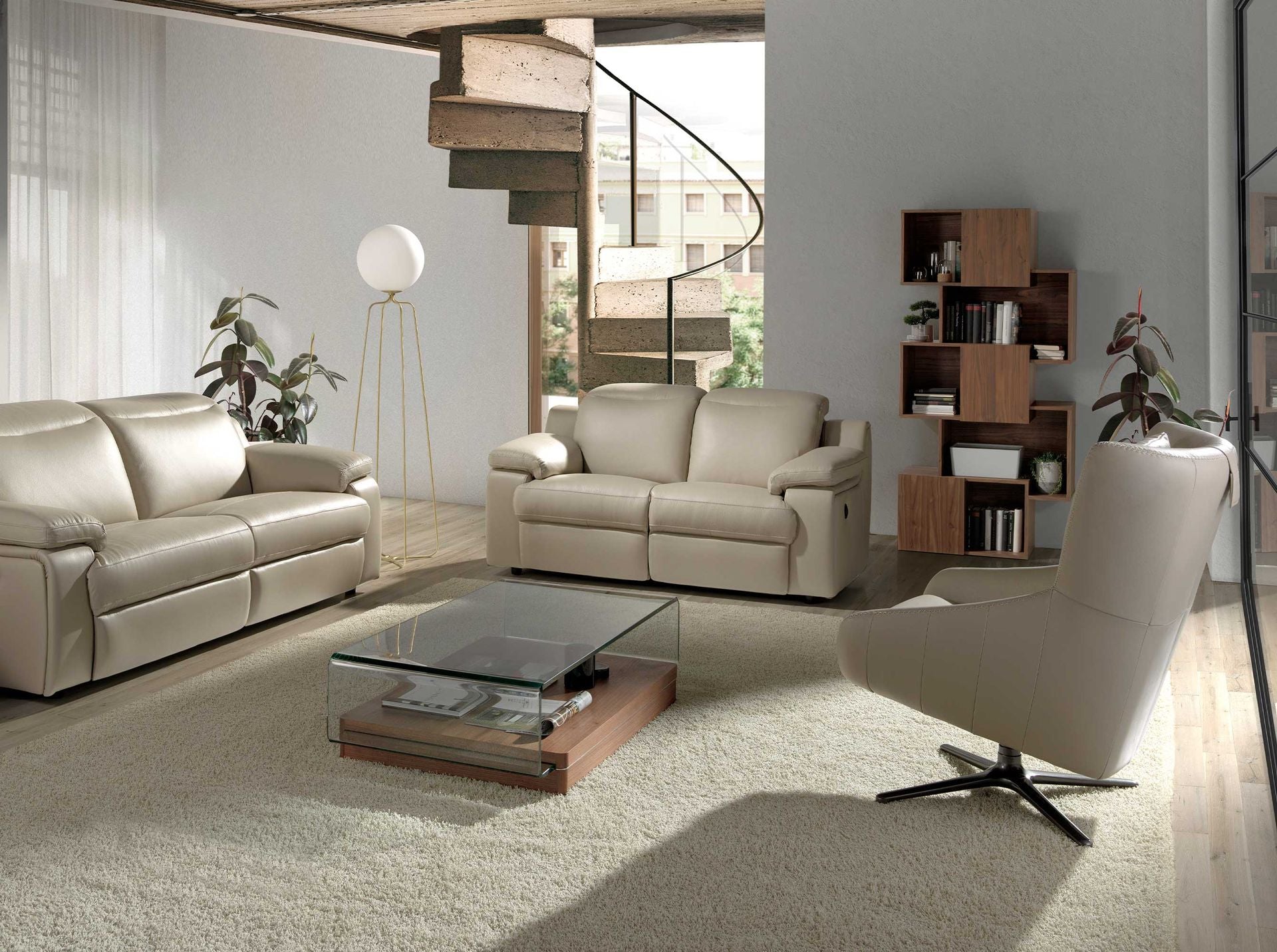 Estantería rectangular nogal