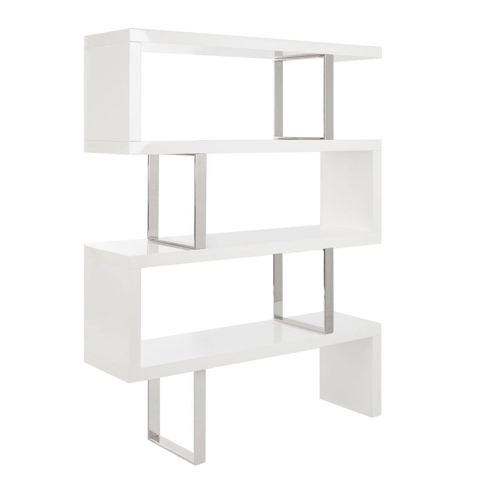 Estantería rectangular madera blanco