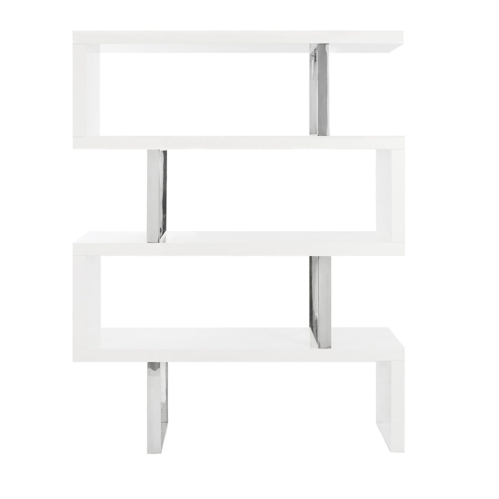 Estantería rectangular madera blanco