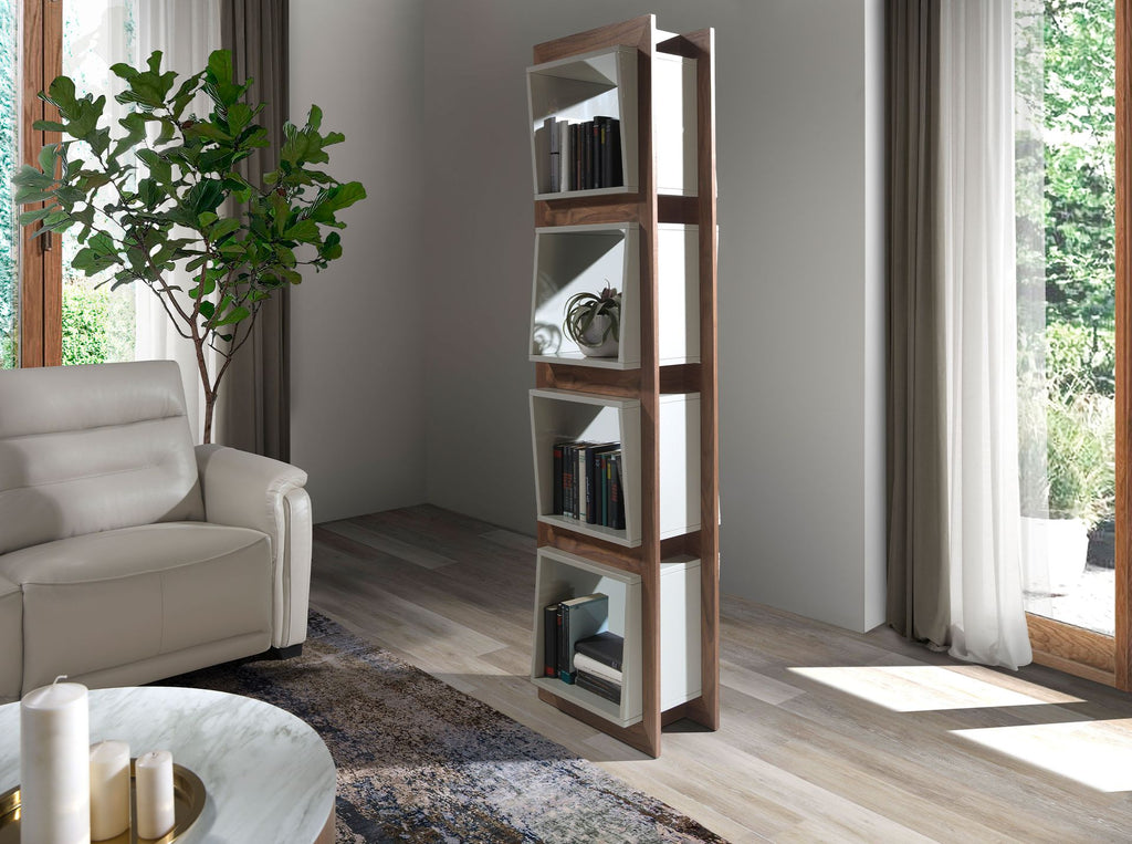 Estantería rectangular madera gris