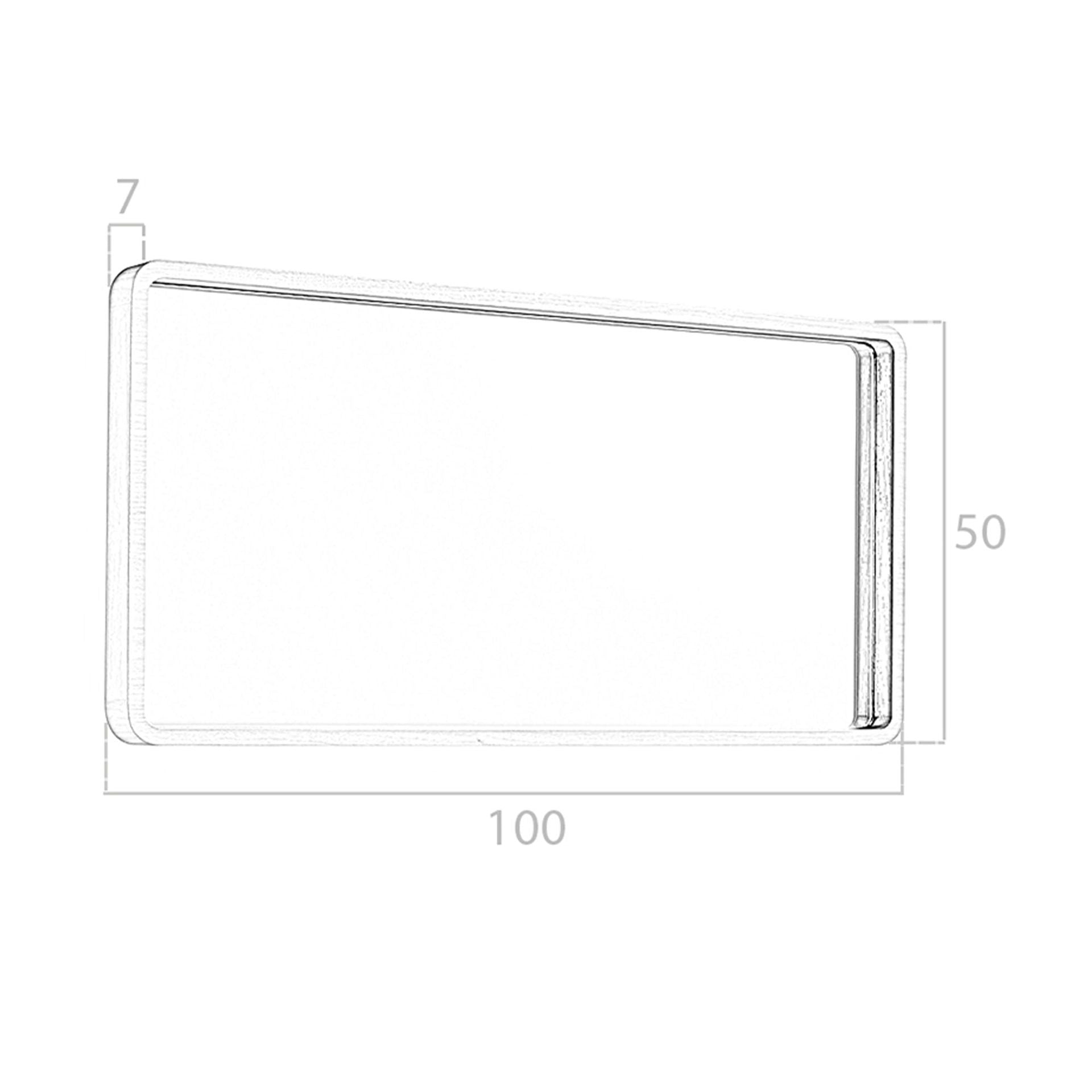 Espejo pared rectangular nogal