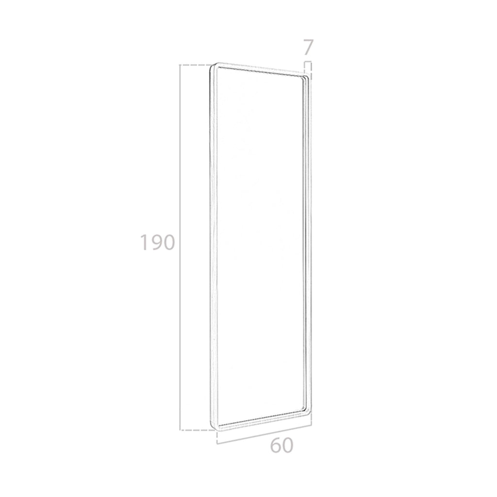 Espejo pared rectangular nogal