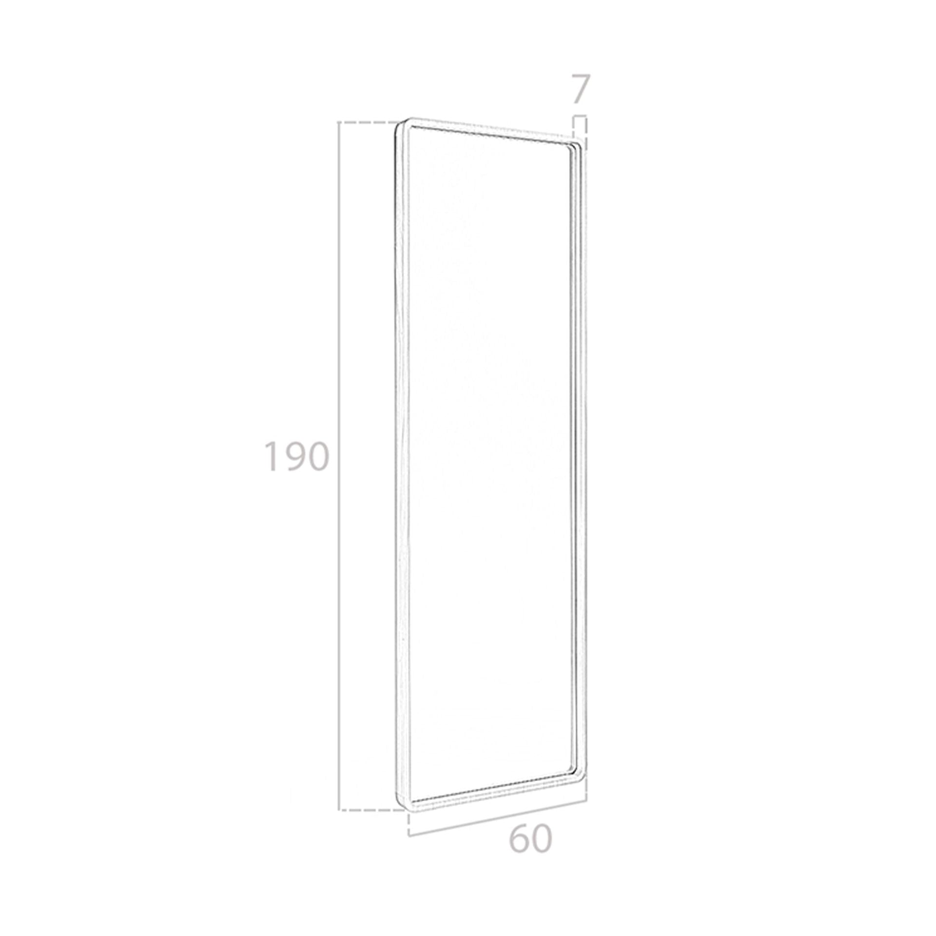 Espejo pared rectangular nogal