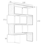 Estantería rectangular nogal