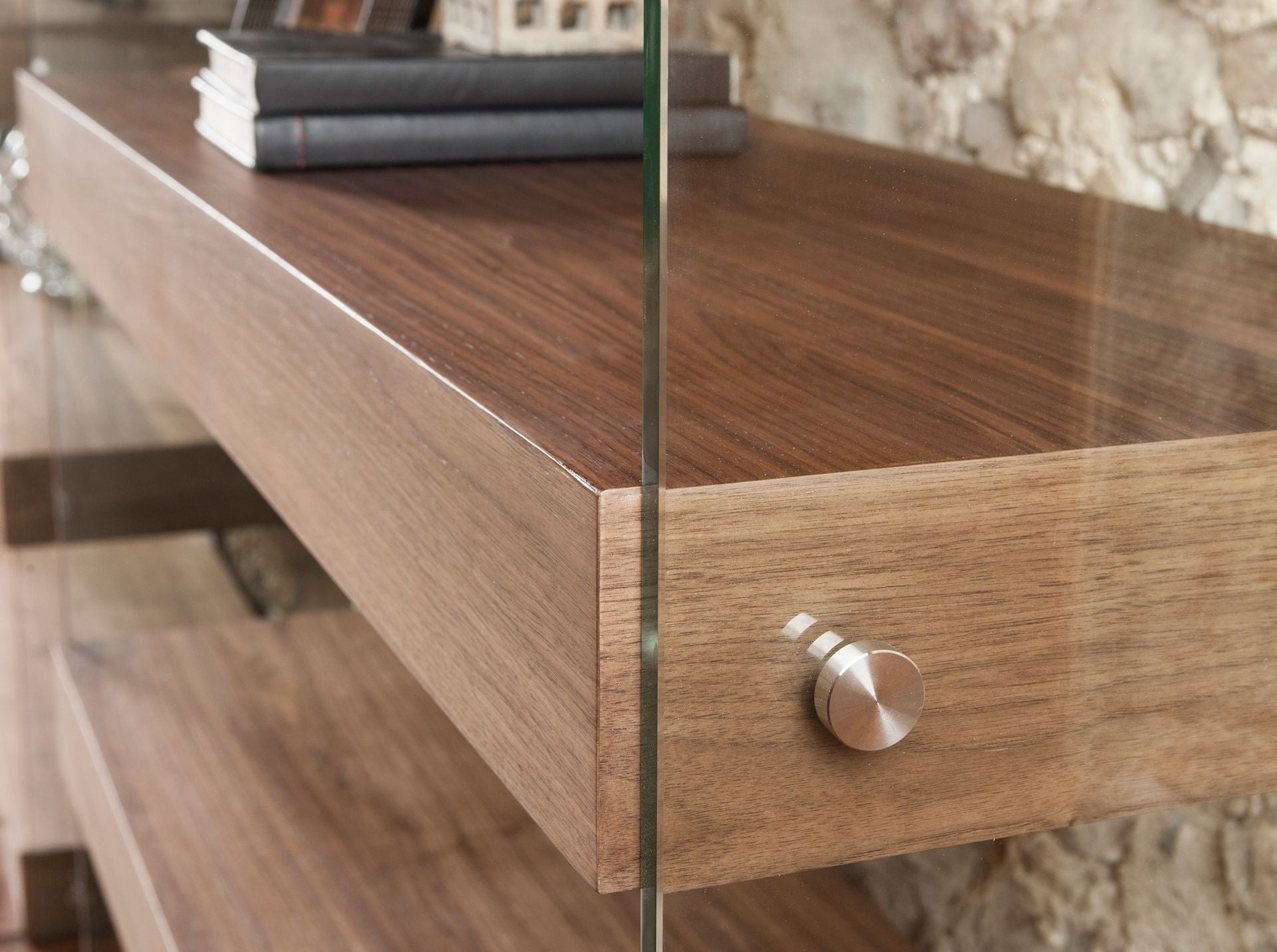 Estantería rectangular nogal